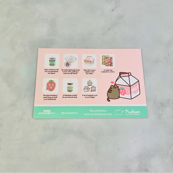 FACTORY SEALED BRAND NEW Kawaii Spring 2023 Pusheen Box Strawberry Milk Sips - Picture 4 of 11